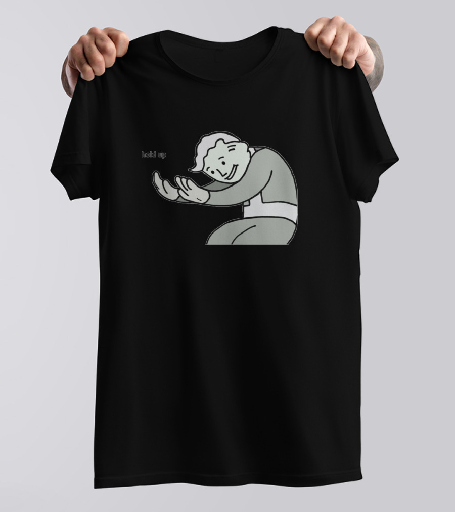 Fallout Vault Boy Hold Up Meme T-Shirt