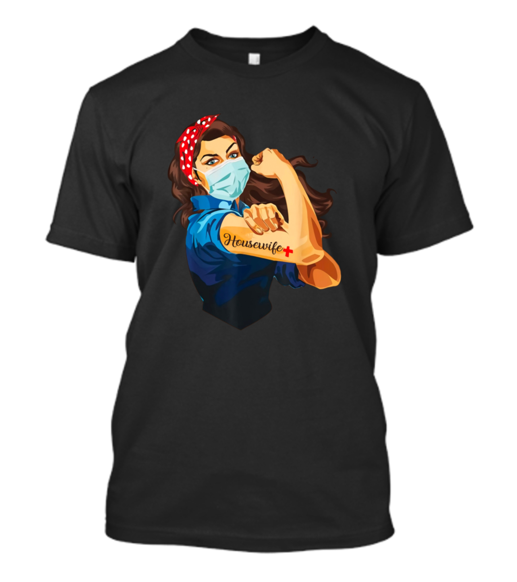 Housewife Men And Women We Can Do It Fight Together Rosie The Riveter Masked Empowerment T-Shirt