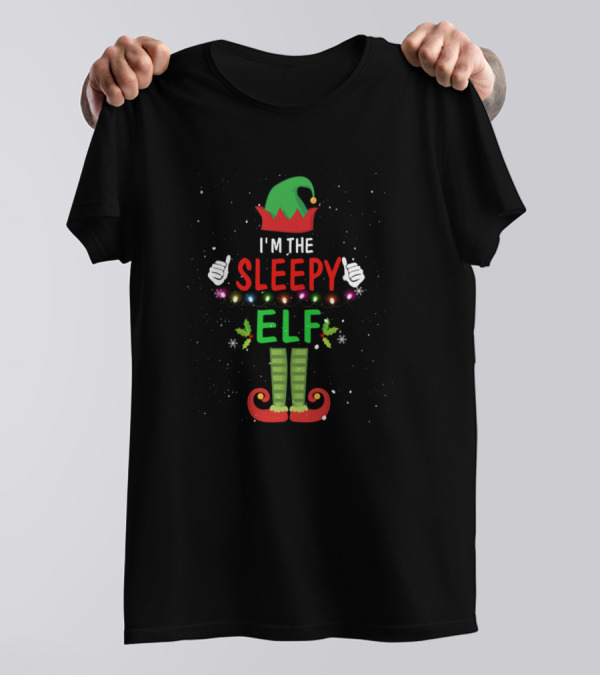 I'm The Sleepy Elf Festive Family Matching Group T-Shirt