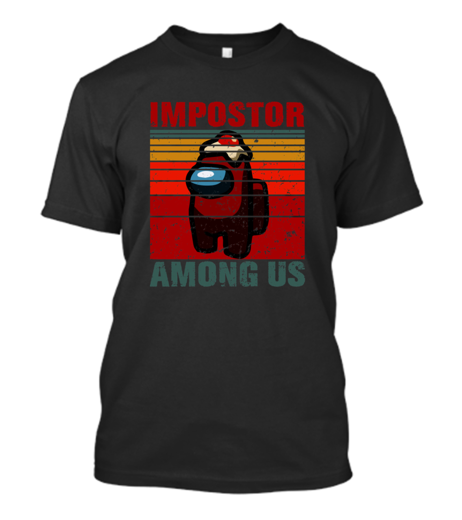 Impostor Among Us Retro Pasta Hat Character T-Shirt