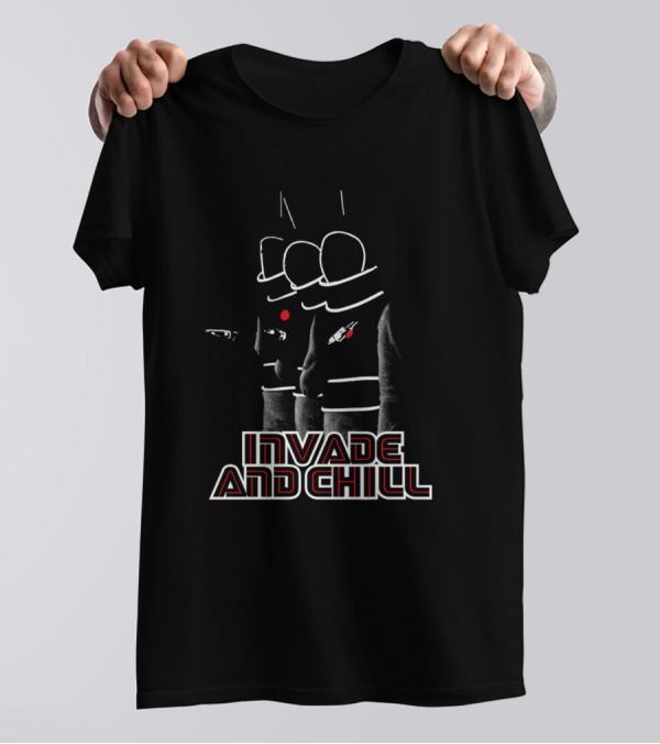 Invade And Chill Retro Sci-Fi Space Explorers T-Shirt