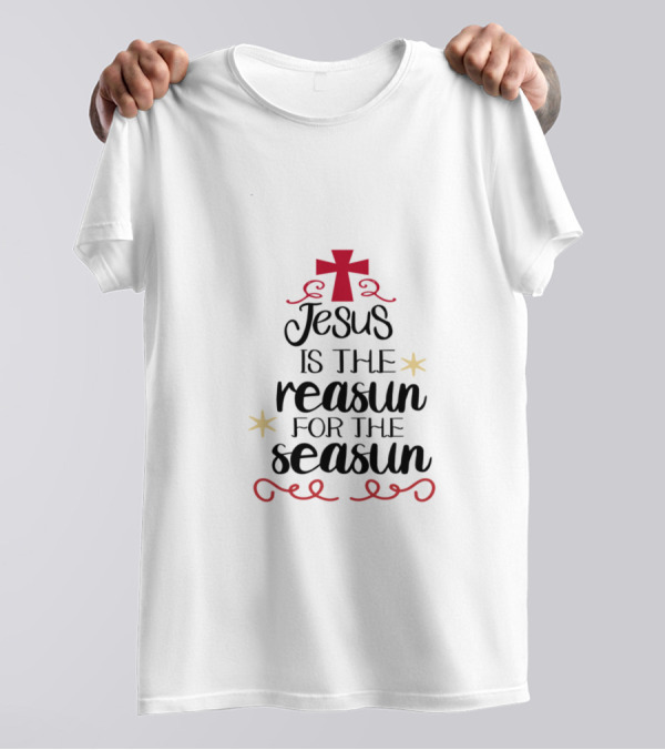 Jesus Is The Reasun For The Seasun With Red Cross And Stars T-Shirt