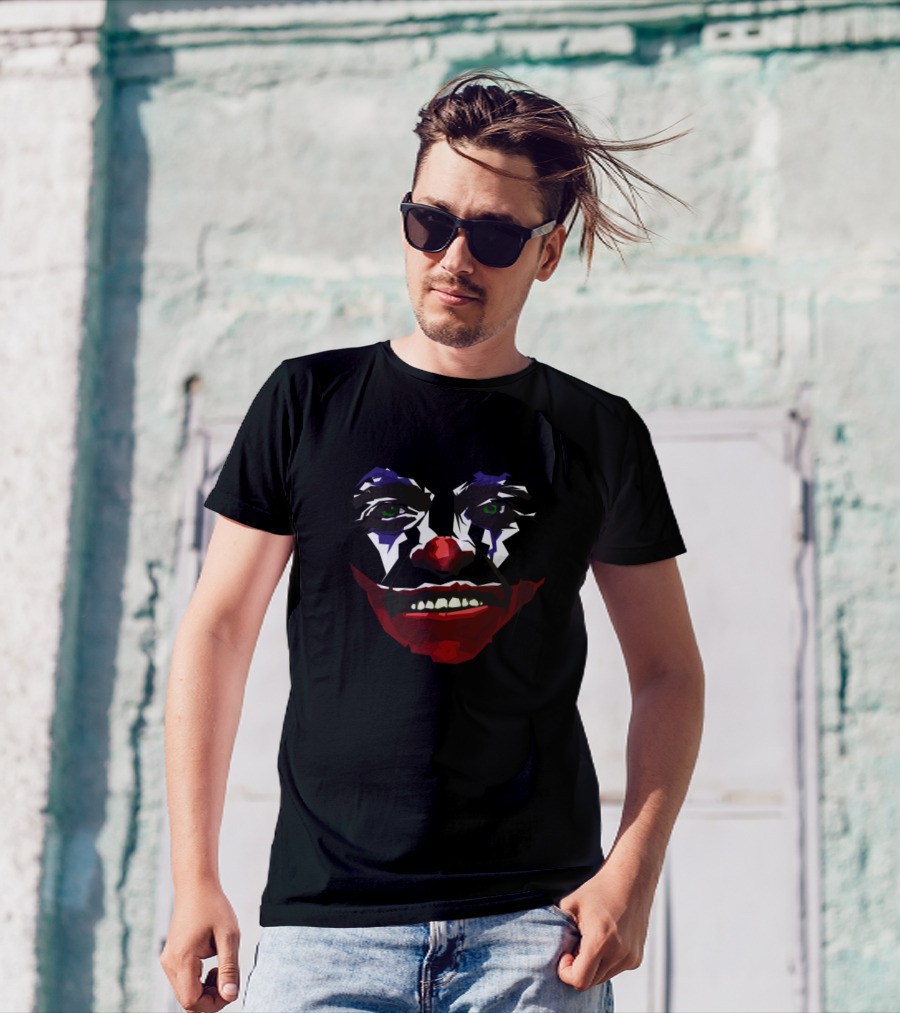 Joaquin Phoenix Joker Clown Face Red Blue Black T-Shirt