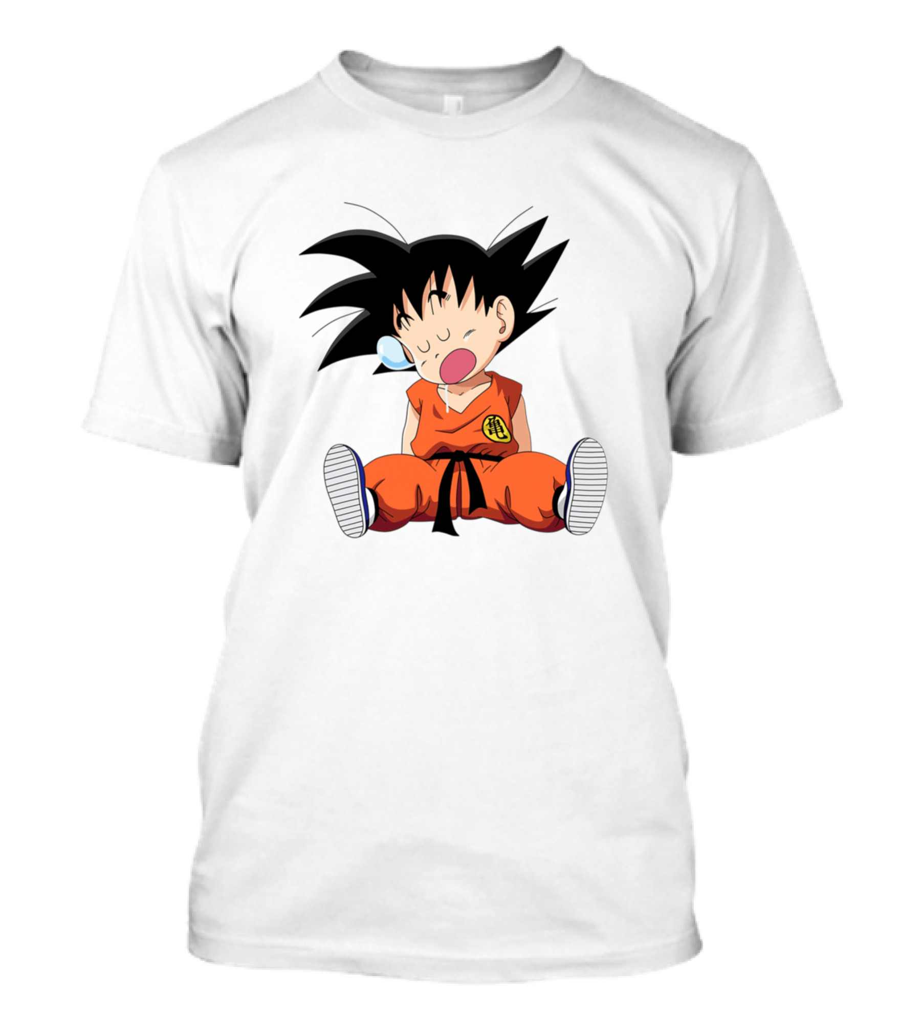 Kid Goku Sleeping Dragon Ball Z Sitting Kung Fu Gi Emblem T-Shirt