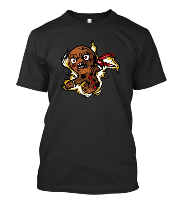 Killer Cookie Gingerbread Rage With Knife T-Shirt