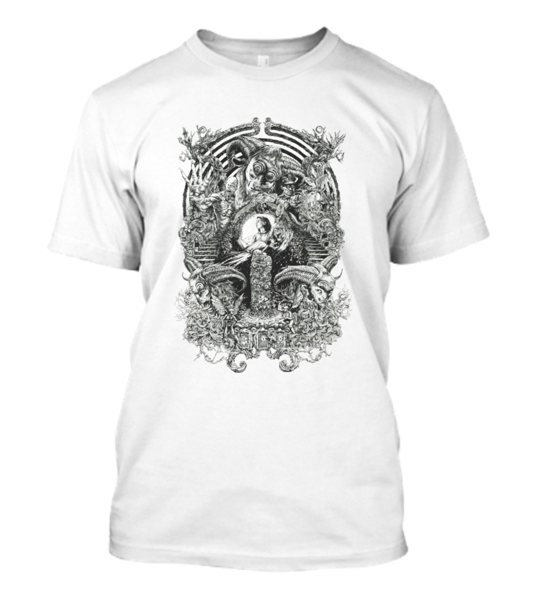 Labyrinth Mystical Maze With Wizard And Creature T-Shirt