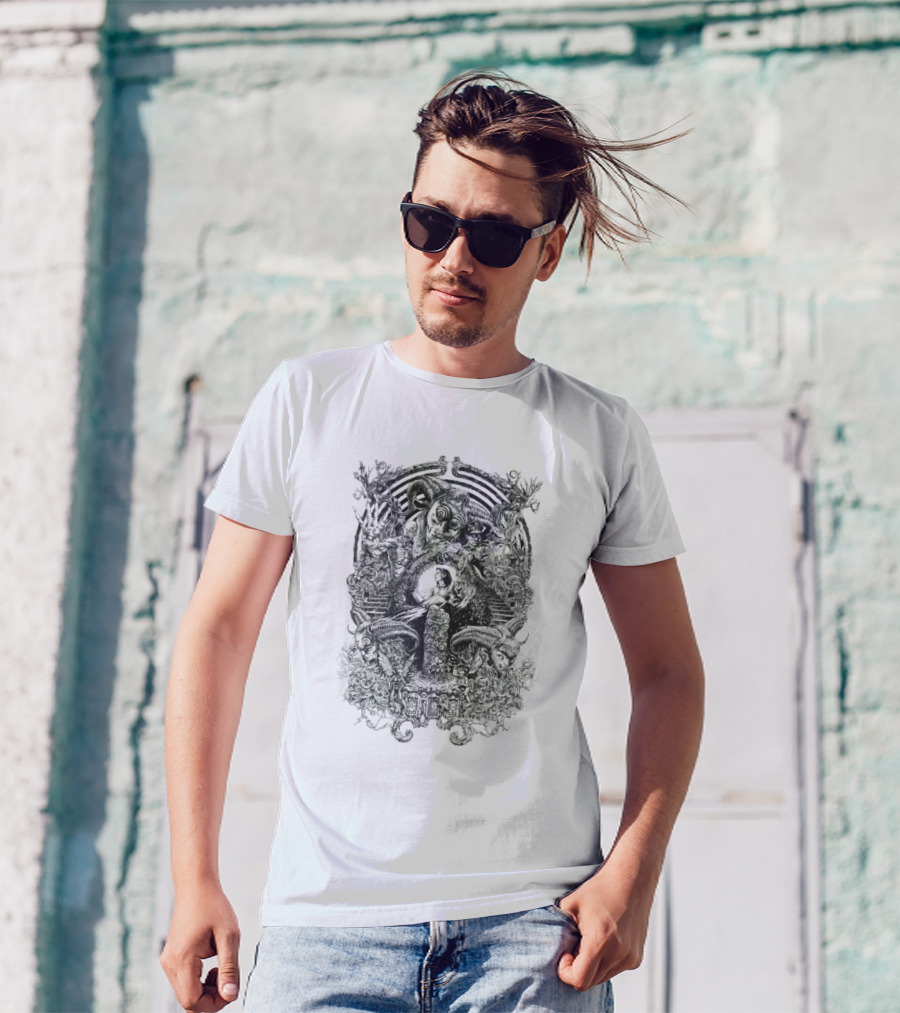 Labyrinth Mystical Maze With Wizard And Creature T-Shirt