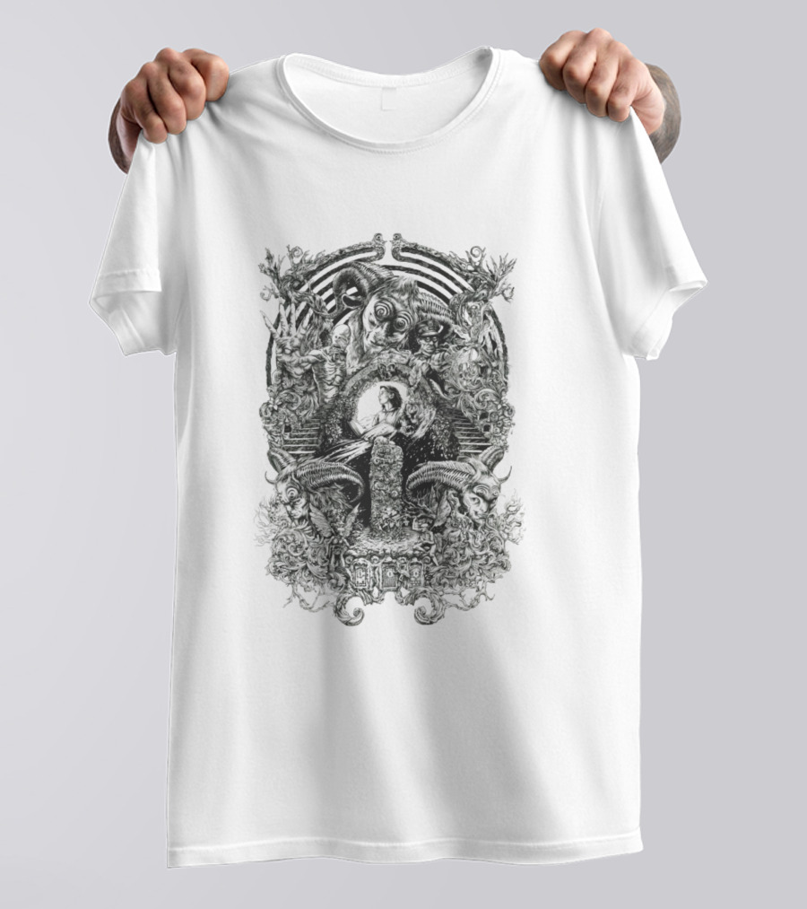Labyrinth Mystical Maze With Wizard And Creature T-Shirt