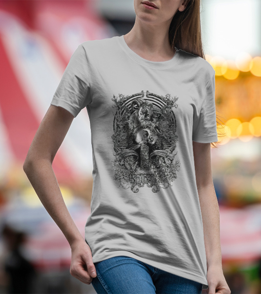 Labyrinth Mystical Maze With Wizard And Creature T-Shirt