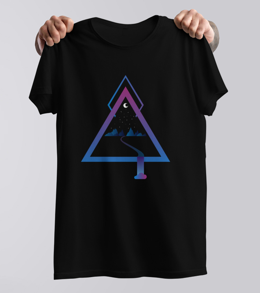 Landscape Through The Triangular Cosmic Pathway T-Shirt