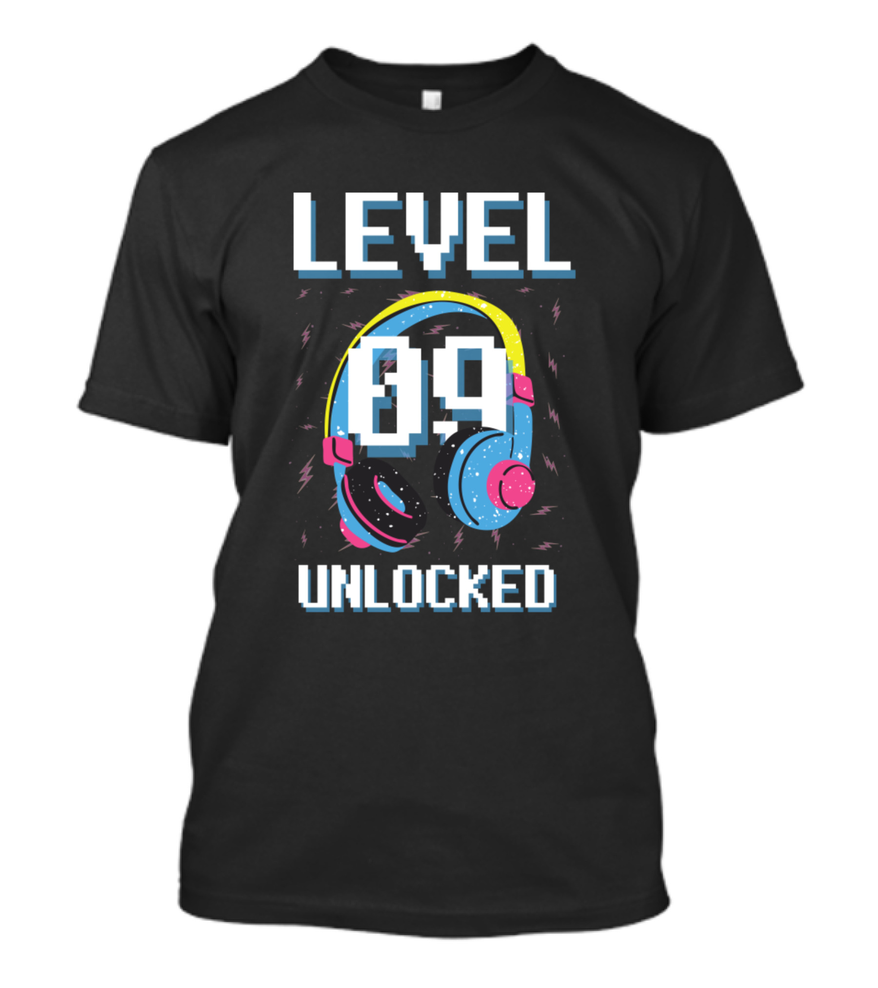 Level 09 Unlocked Gaming Headphones Birthday Age Nine T-Shirt