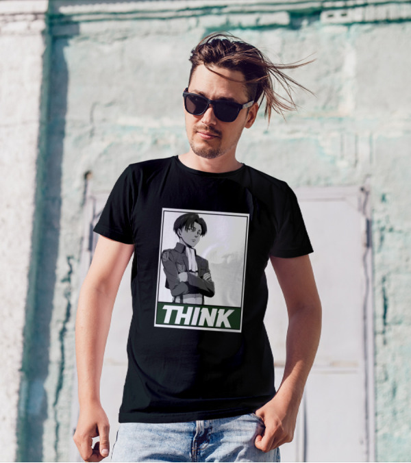 Levi Think Manga Character T-Shirt