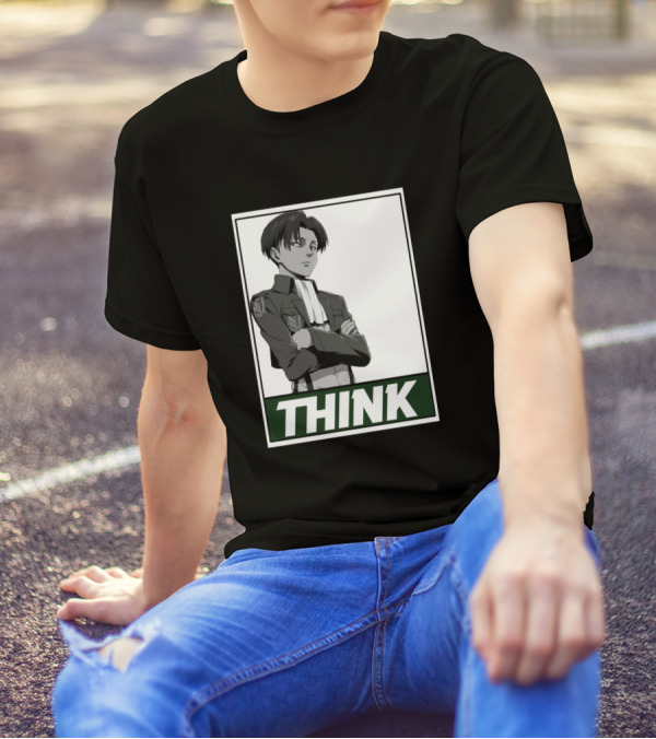 Levi Think Manga Character T-Shirt