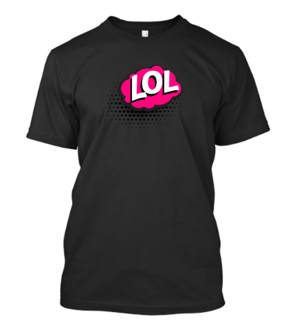 LOL Comic Pop Art Style Pink Burst T-Shirt