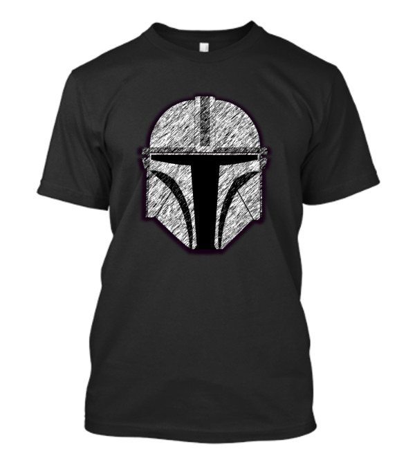 Mandalorian Helmet Sketch T-Shirt