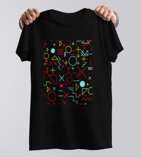 Mathematics Geometry Circles Triangles And Crosses T-Shirt
