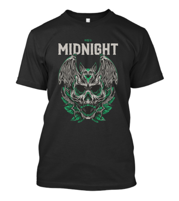 MIDNIGHT 神聖な Skull Bat Creature T-Shirt