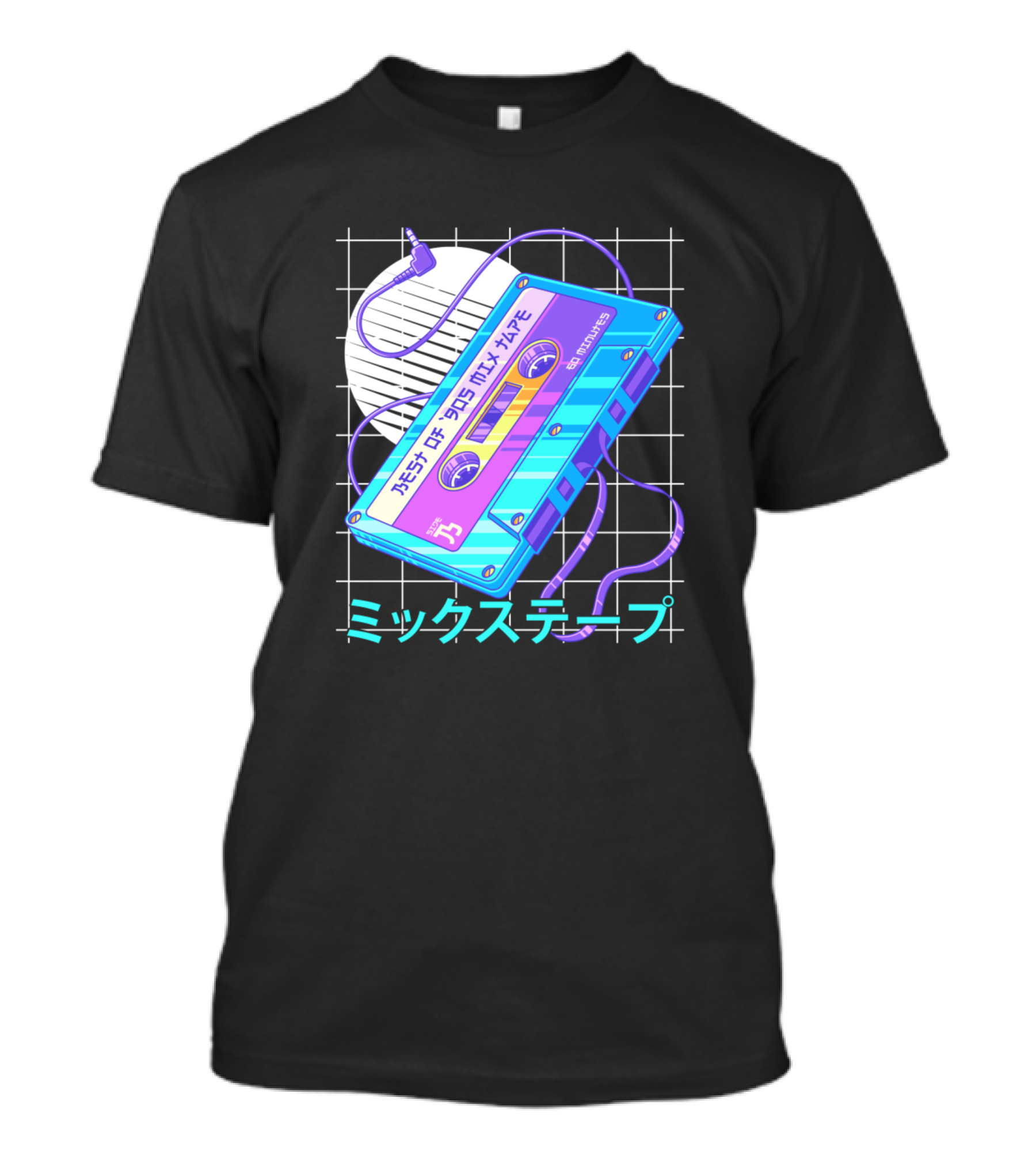 Mixtape 90s Japanese Otaku Vaporwave Aesthetic Retro Cassette T-Shirt