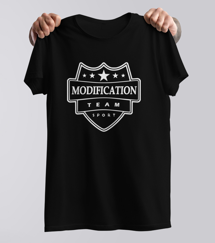 Modification Team Sport Badge With Stars T-Shirt
