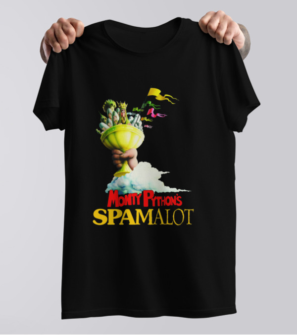 Monty Python's Spamalot Grail-Inspired Imagery With Colorful Flags T-Shirt