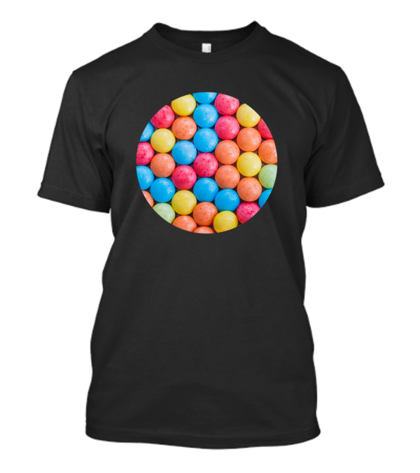 Multicolored Sweet And Sour Candy Sugar Tarts Bright Bubble T-Shirt