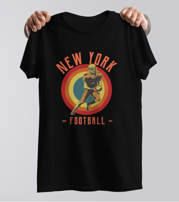 New York Football Retro Style American Player T-Shirt