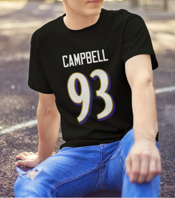 Calais Campbell 93 Baltimore Ravens NFL Jersey T-Shirt