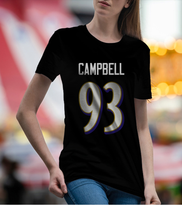 Calais Campbell 93 Baltimore Ravens NFL Jersey T-Shirt
