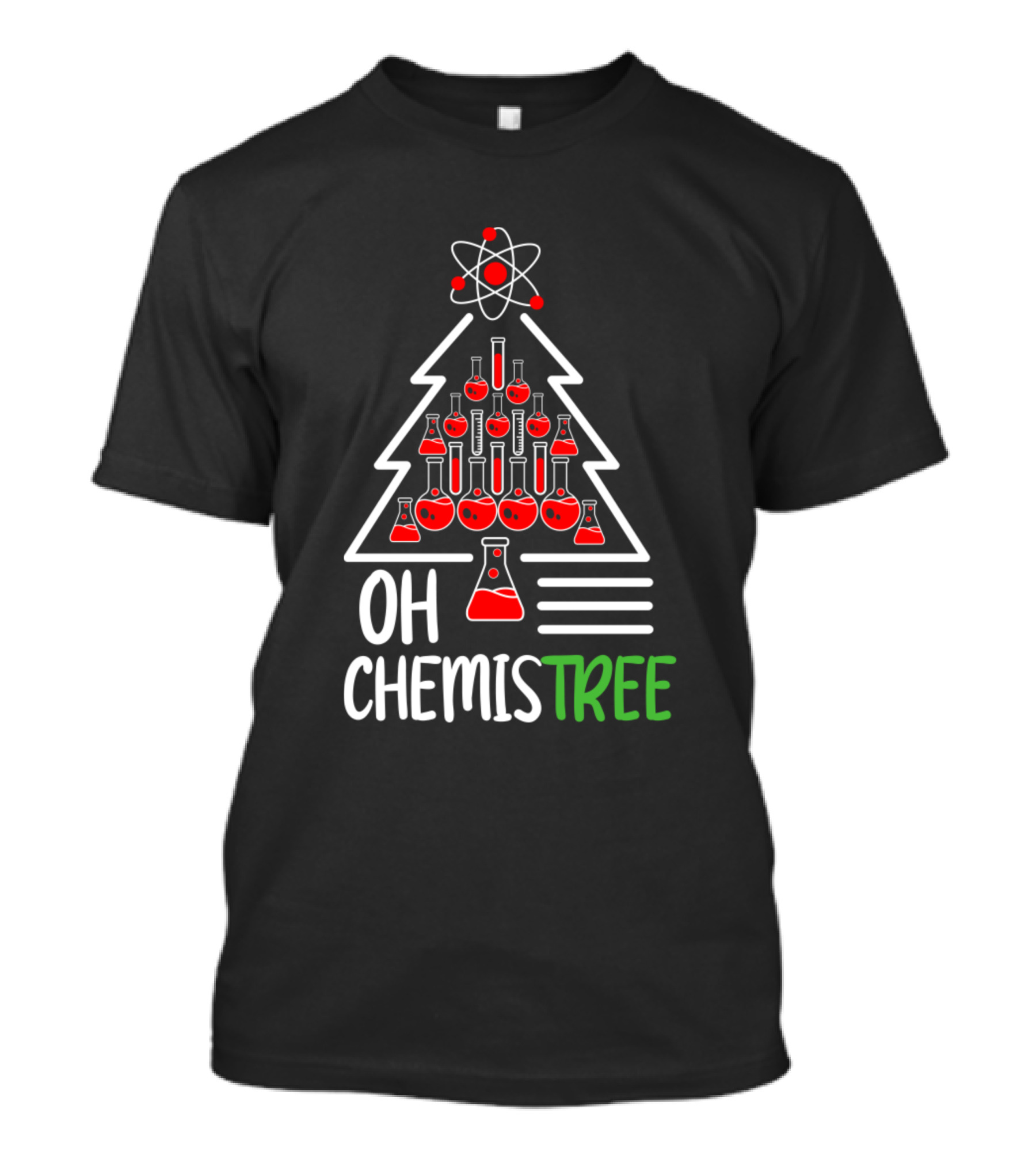 Oh Chemistree Christmas Science Flask Tree T-Shirt