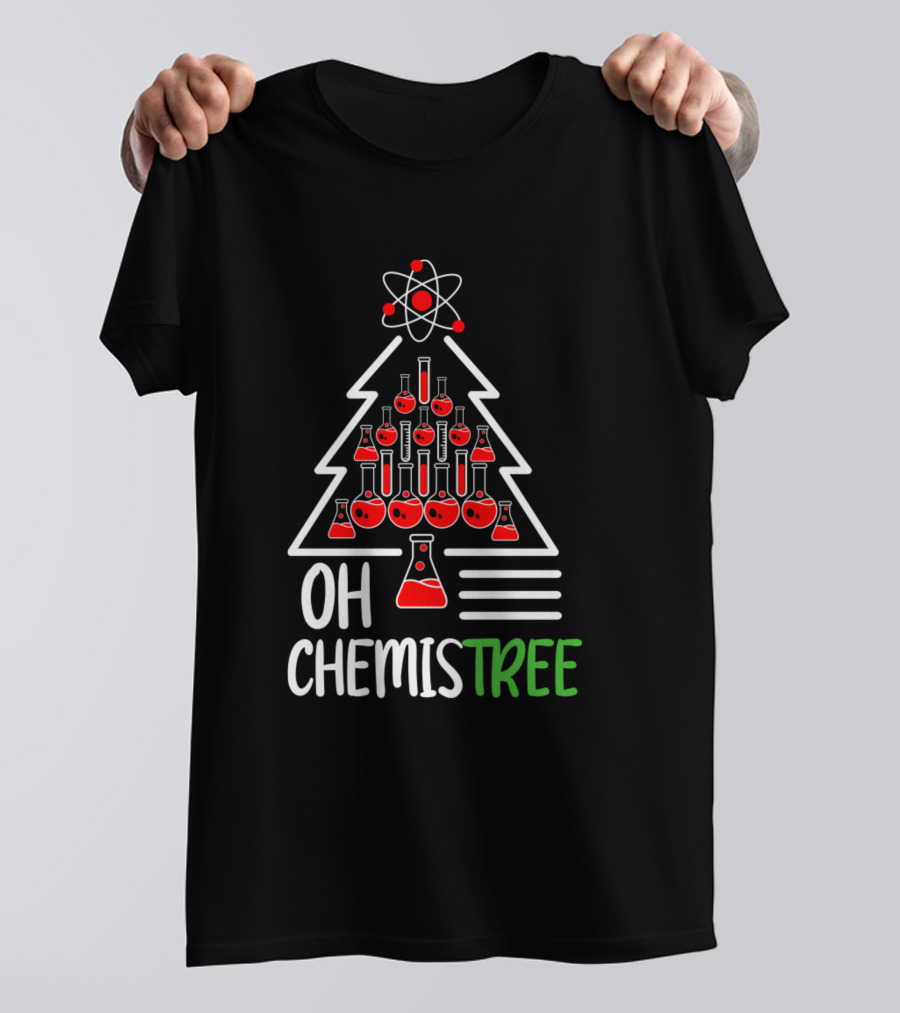 Oh Chemistree Christmas Science Flask Tree T-Shirt