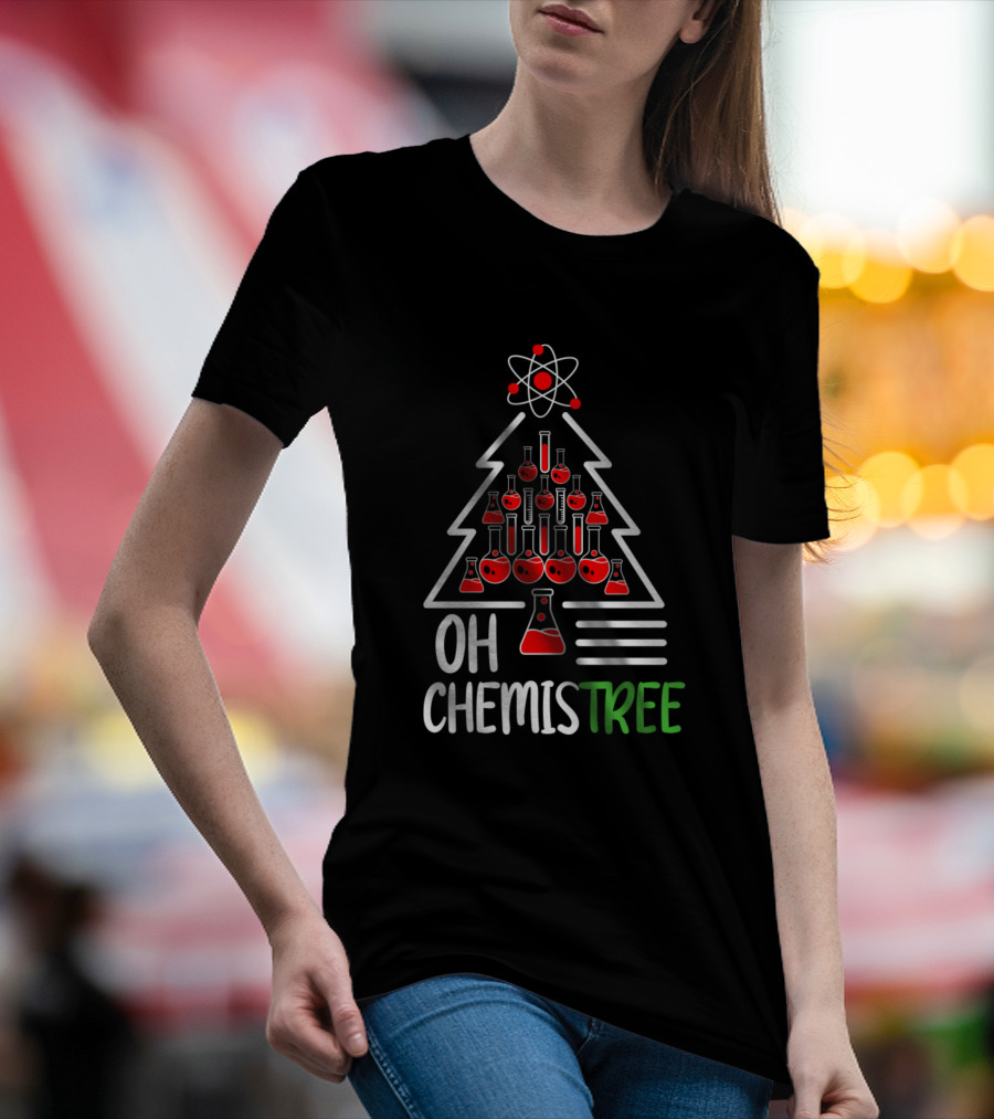 Oh Chemistree Christmas Science Flask Tree T-Shirt