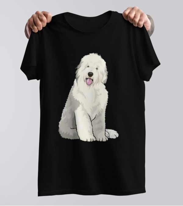 Old English Sheepdog Sitting T-Shirt