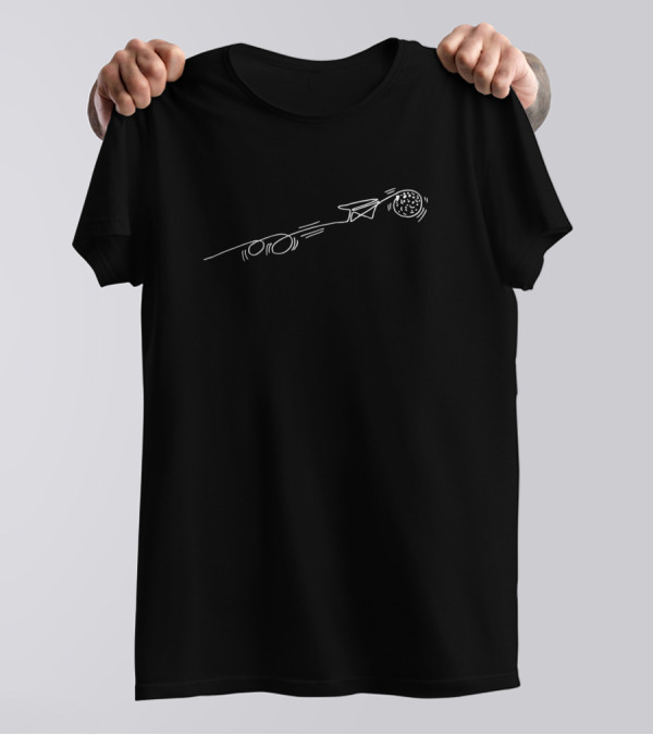 Paper Planes Flying Into Space Cosmic Journey T-Shirt