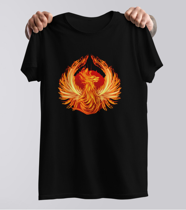 Phoenix Bird Fiery Wings Rising T-Shirt