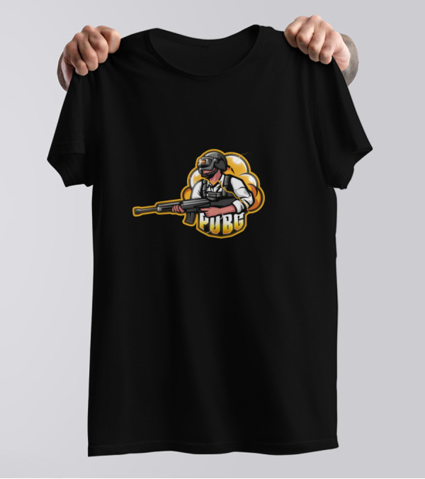 PUBG Playerunknown's Battlegrounds Character With Gun T-Shirt