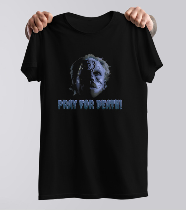 Pray For Death Horror Mask Face T-Shirt