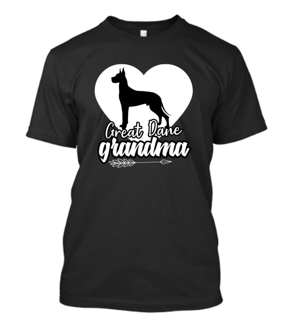 Great Dane Grandma Heart Arrow T-Shirt