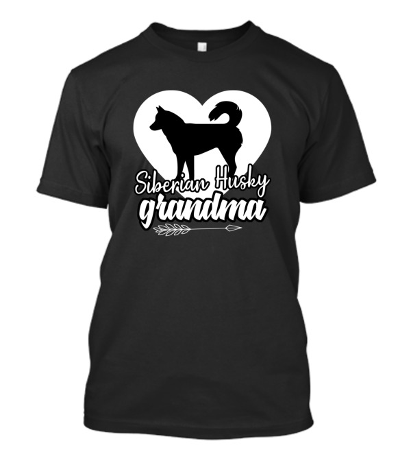 Siberian Husky Grandma Heart Arrow T-Shirt