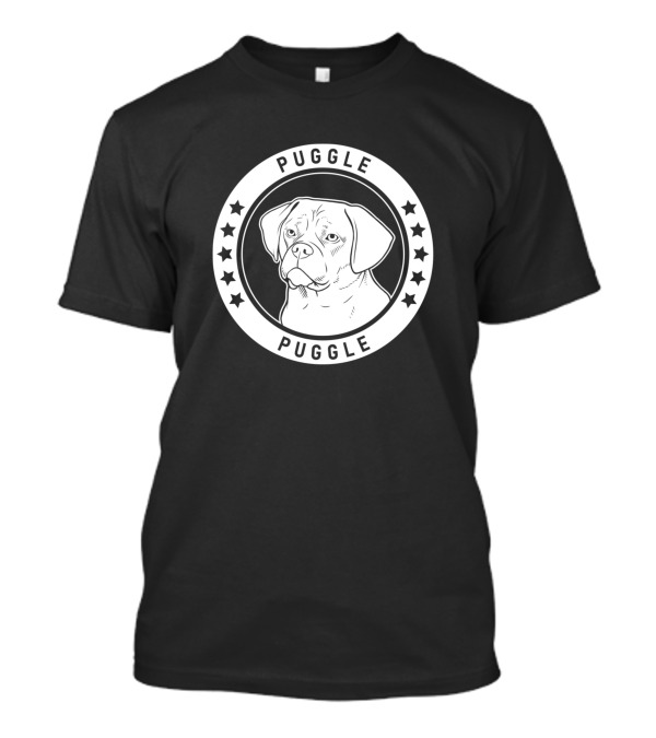 Puggle Puggle Circle With Star Accents T-Shirt