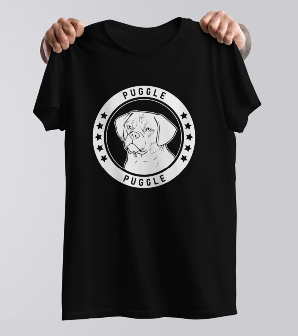 Puggle Puggle Circle With Star Accents T-Shirt