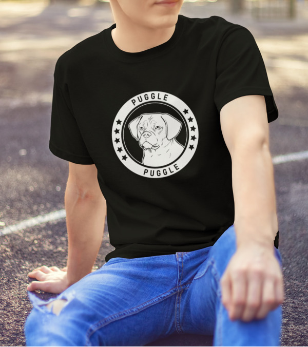 Puggle Puggle Circle With Star Accents T-Shirt