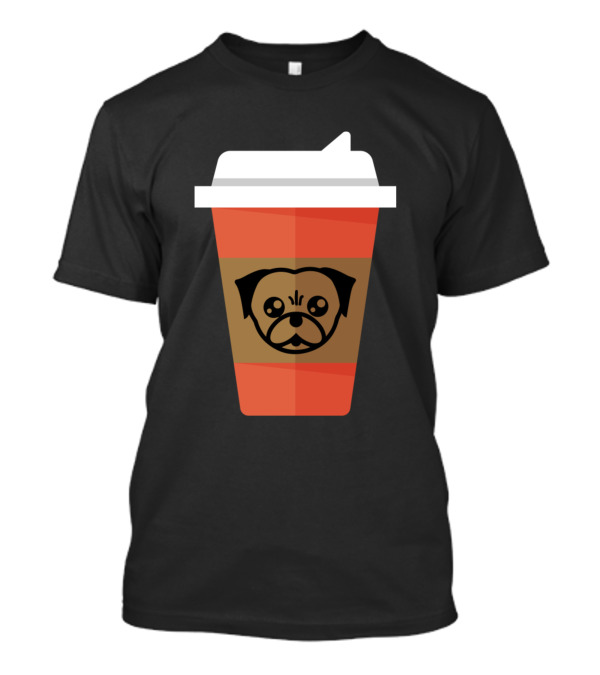 Pug Coffee Cup Face T-Shirt