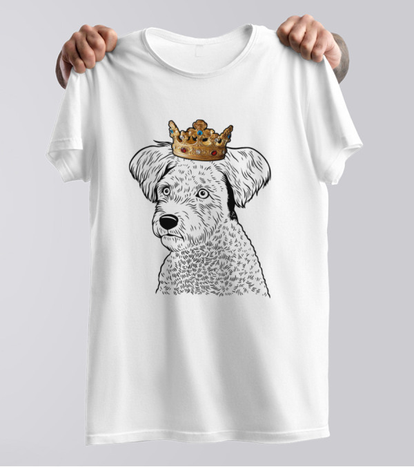 Pumi Dog With Ornate Royal Crown Regal King Queen T-Shirt