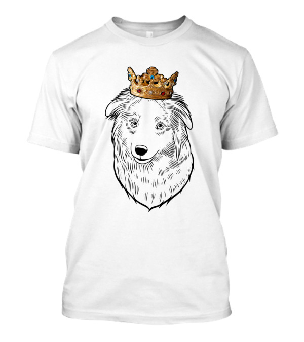 Pyrenean Shepherd Dog King Queen Wearing Crown T-Shirt