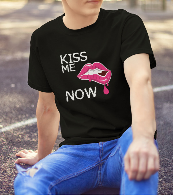 Kiss Me Now Rainbow Botox Glossy Lips Slimy T-Shirt