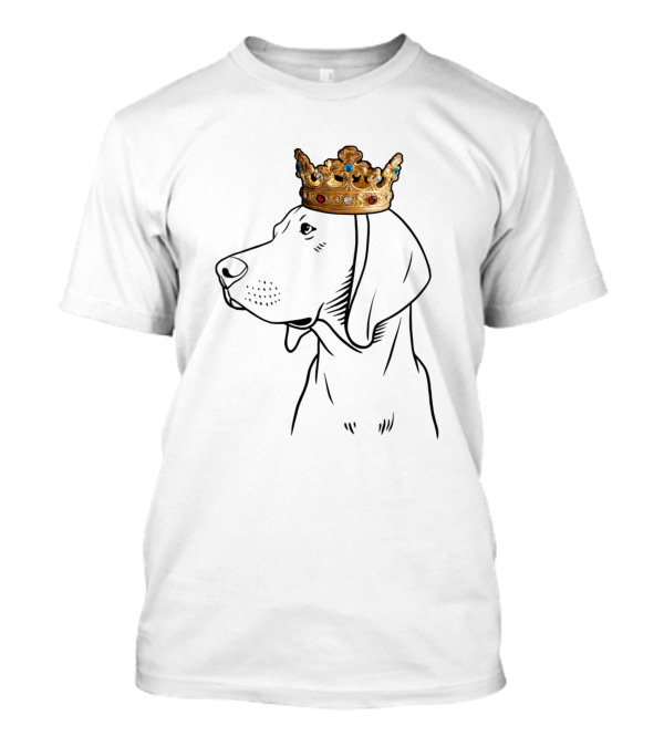 Redbone Coonhound Wearing Crown King Queen T-Shirt
