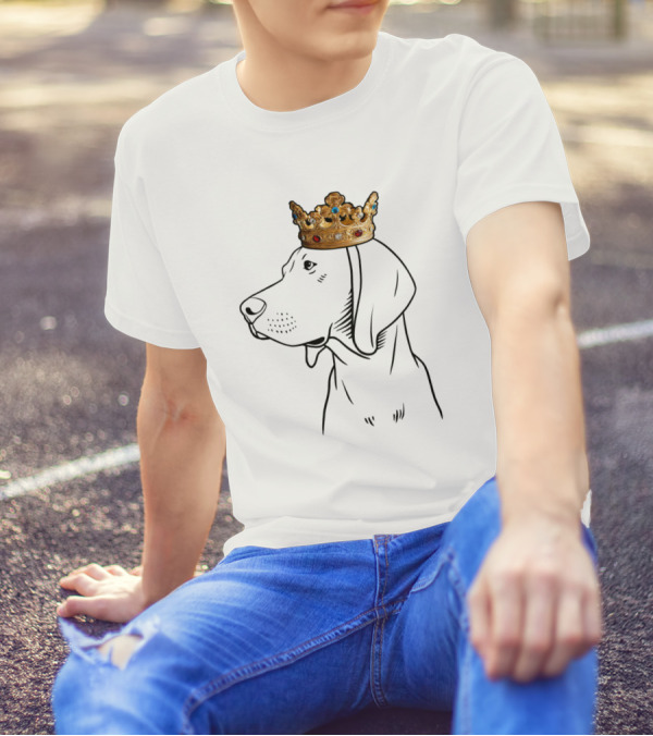 Redbone Coonhound Wearing Crown King Queen T-Shirt