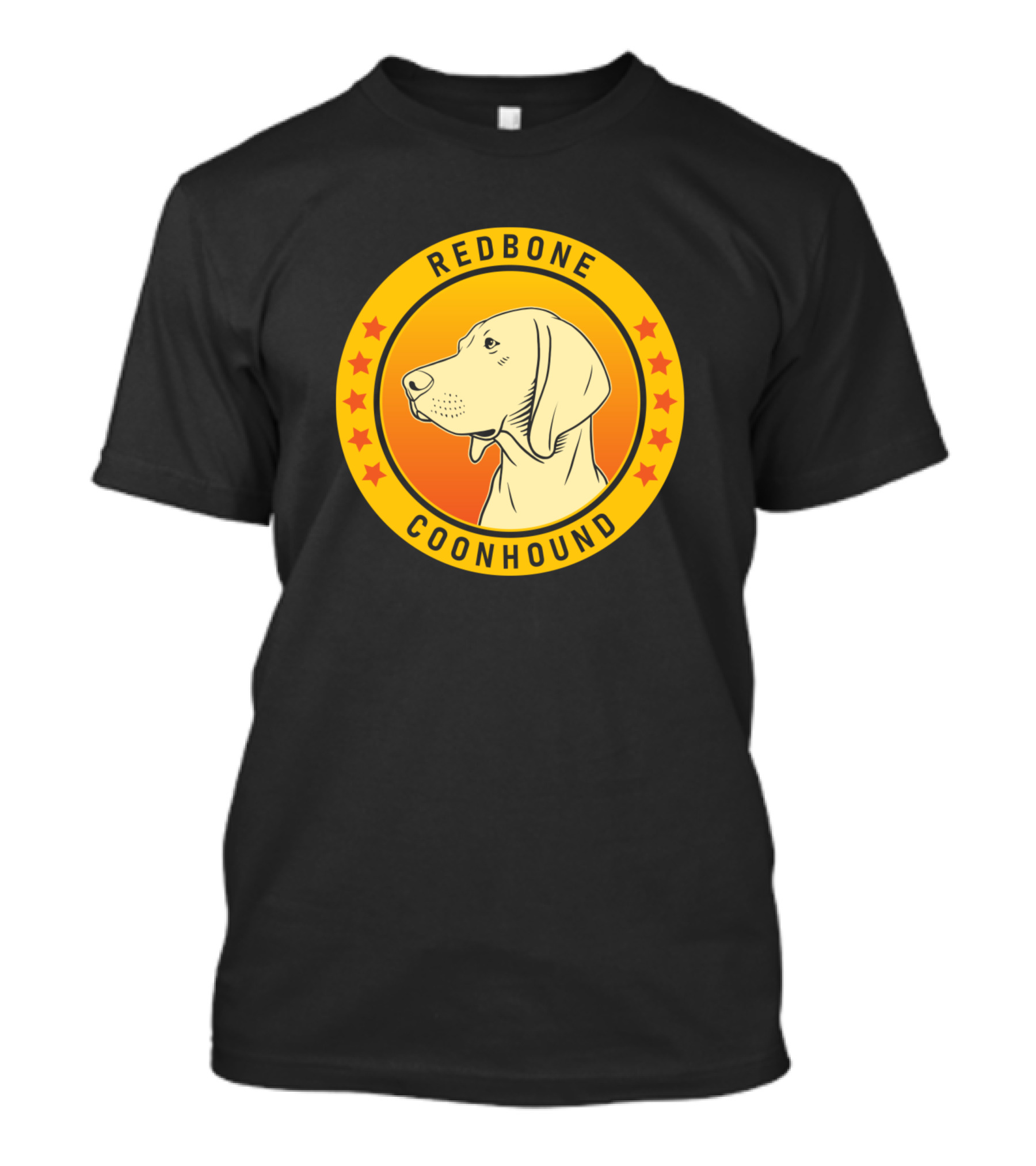 Redbone Coonhound Dog Vintage Circle Badge T-Shirt