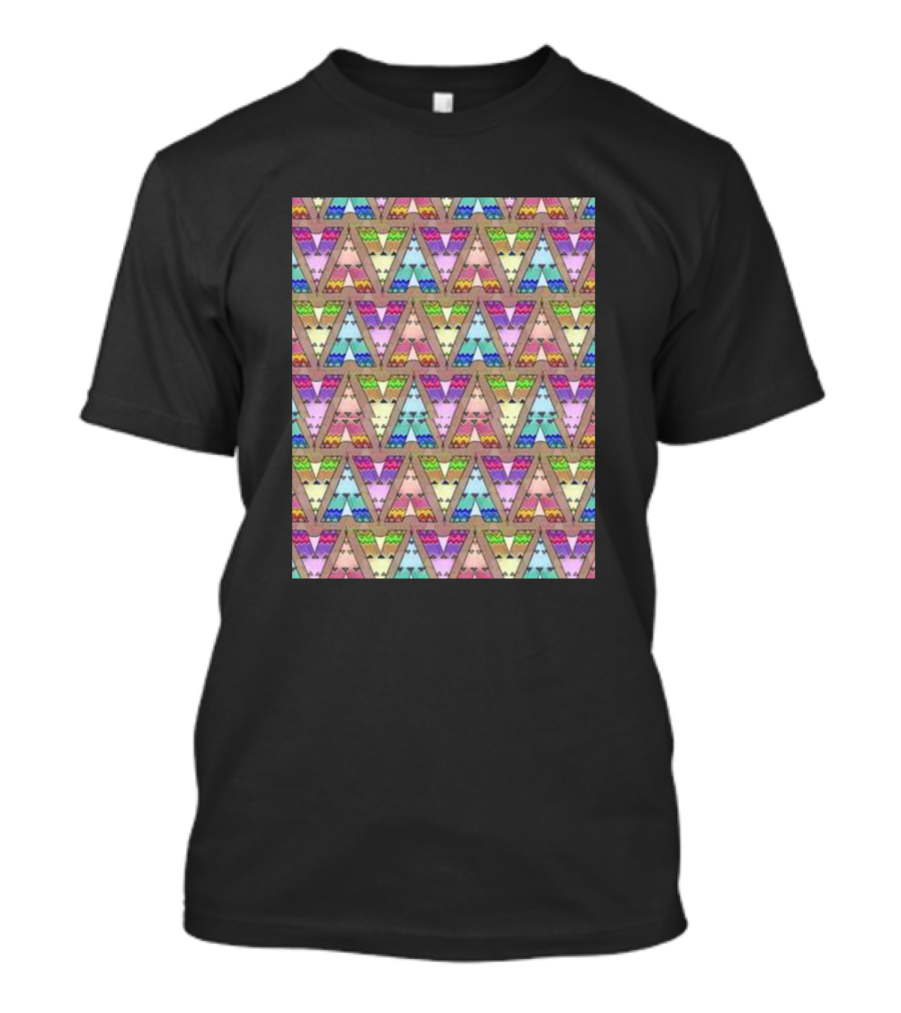 Retro Colourful Tepee Camping Tents T-Shirt