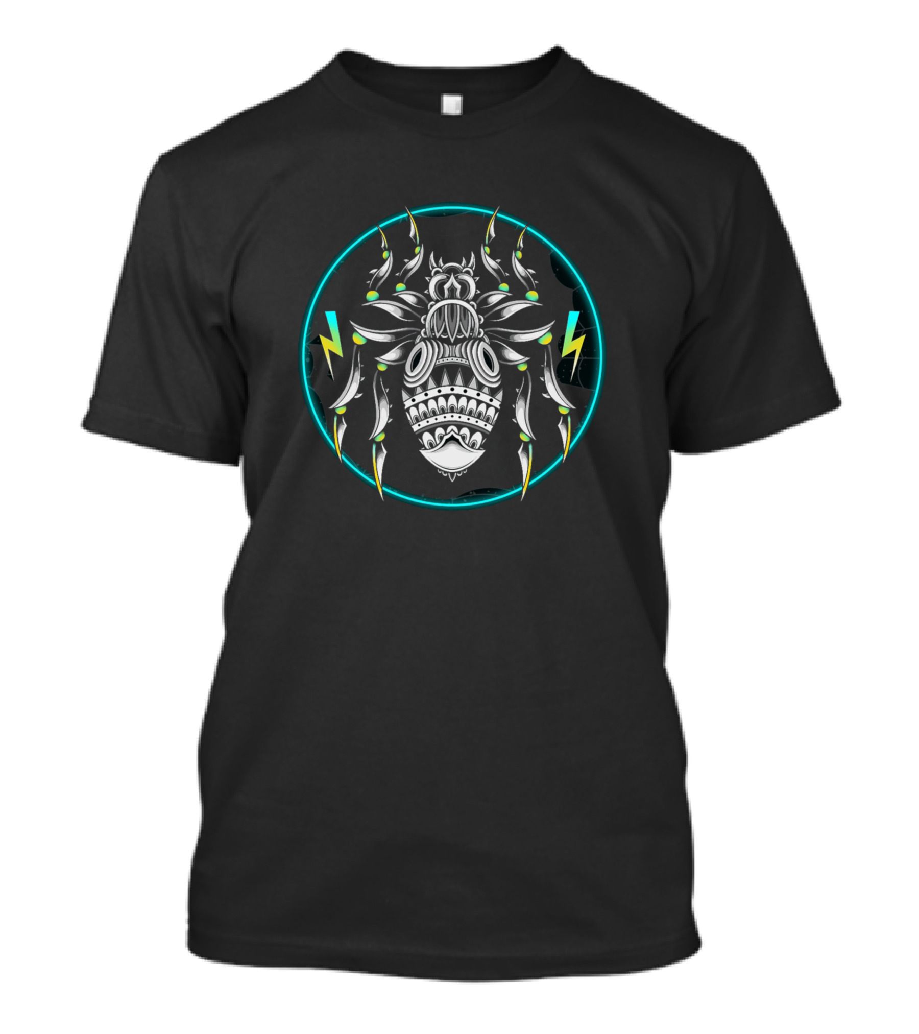 Retrowave Spider Electric Lightning T-Shirt